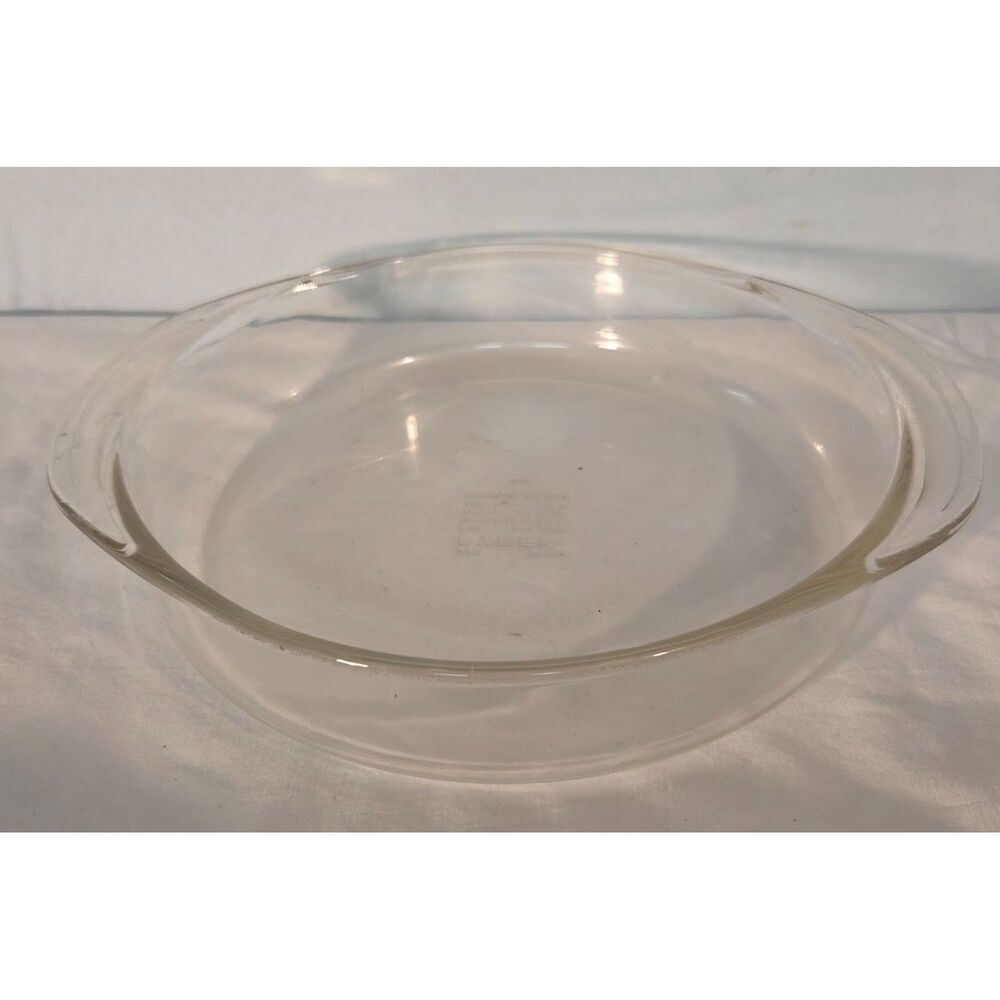 Vintage PYREX Glass Pie Plate 9 Inch Clear Baking Dish USA